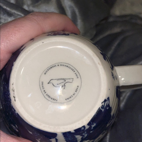 Anthropologie monogram letter k mug cobalt blue and white - Picture 5 of 6